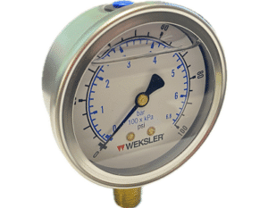 Fuel Pressure Gauge - 2.5" Glycerine Filled 100psi/bar